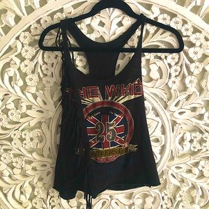 4/$25 • THE WHO band racer back fringe top